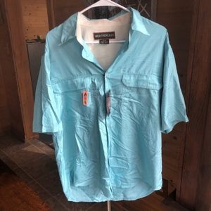 NWT Weathercast Button Down Light Blue M